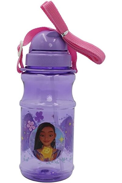 Wish Circular Water Bottle with Straw, 500ml, Transparent