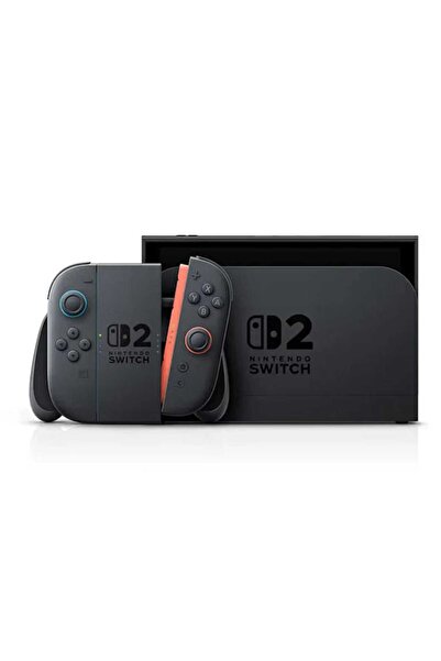 Nintendo جهاز ألعاب سويتش 2 بشاشة LCD، أسود + لعبةين، متنوع + حافظة