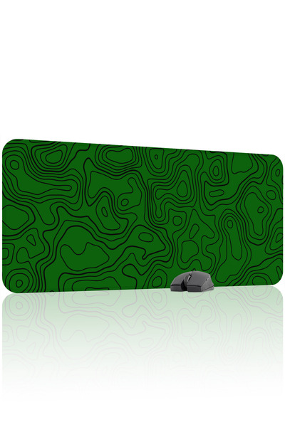 mousepad bastir Verde Negru 90x40 XXL Fan Gaming Mouse Pad Bază anti-alunecar...