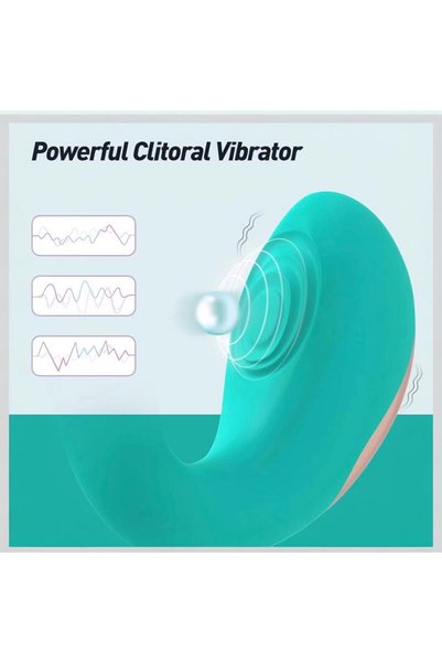 OEM Vibrator Portabil, Vibrator C Shaped Pentru Cupluri Cu 3 Functii Si 10 Moduri De Vibratie Reincarcabil USB, Turcoaz
