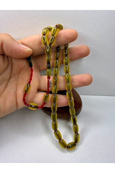 İskenderun Tesbihcilik Green Resin Muhammad Dabbas Vertical Vein Stick Squeez...