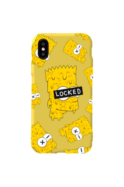 Other Apple iPhone X Bart Simpson Yellow Colored Silicone TPU Θήκη