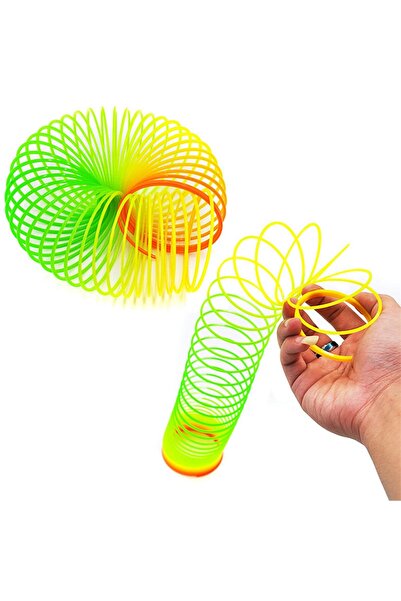 Wolawood Rainbow Gökkuşağı Stres Yayı Kutulu Renkli Slinky Oyuncak Esnek Plas...