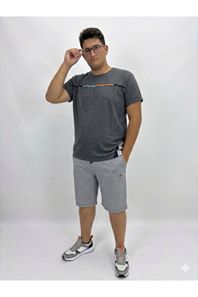 ANNEX Large Size Men's Shorts with Elastic Waist, Lace-Up and Pockets