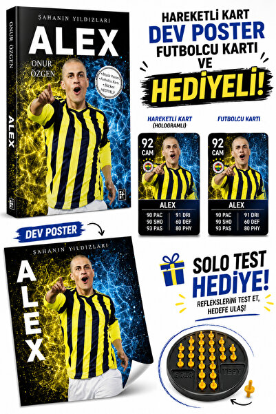 Parodi Yayınları Sahanın Yıldızları Alex Kitabı Poster + Solo Test Hediyeli Set
