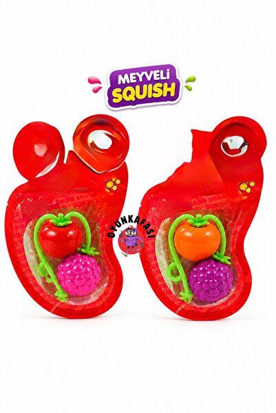 OYUNKAFASI Meyveli Squish Zıp Zıp Oyuncak 1 Paket 2 Adet Esnek Parmak Halkalı...