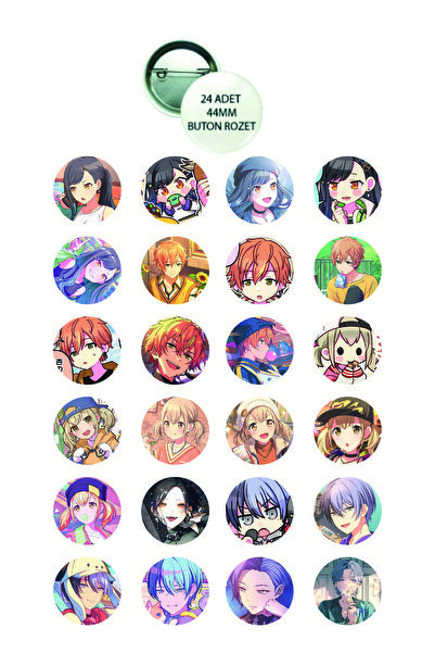 nihonwosekai Hatsune Miku Pjsekai Colorful Vivid Bad Squad Anime Buton Rozet ...