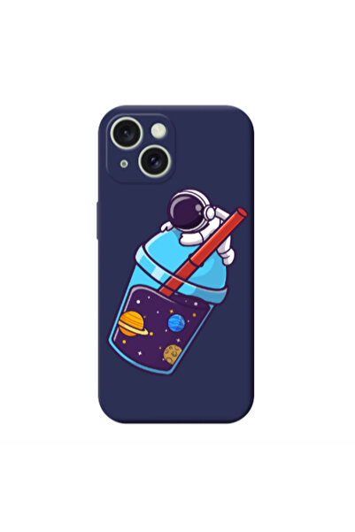 Other Apple iPhone 15 Plus Longing in space Dark blue Colored Silicone TPU Θήκη