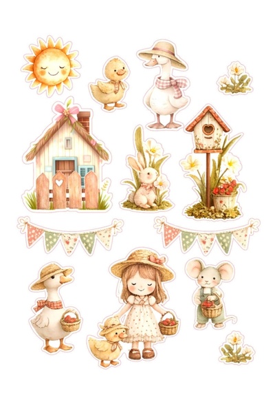 Decoratiuni Dulci Sweet Garden Girl Cake Decoration - Cardboard Cutout