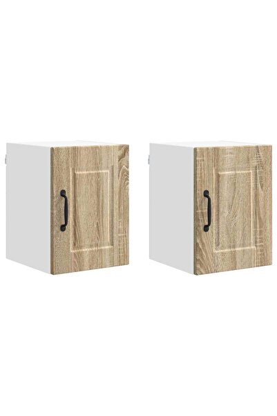 vidaxl Kitchen cabinet with shelf 2 pcs Sonoma Oak 30 x 31 x 40 cm