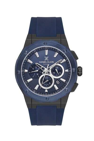 Daniel Klein Case Black Cord Navy Blue Color 44 mm Inner Indicators Active Me...