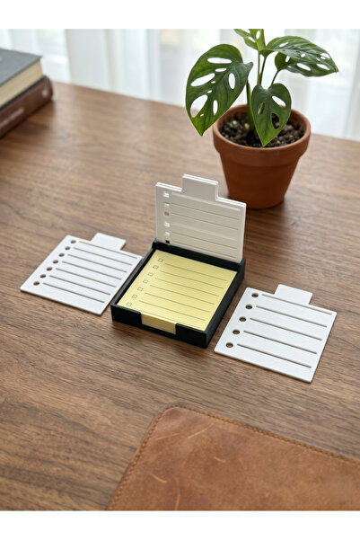 mekatris3d Mekatris Pratik Post-it Kutusu ve Checklist Şablonu Seti - Yapışka...