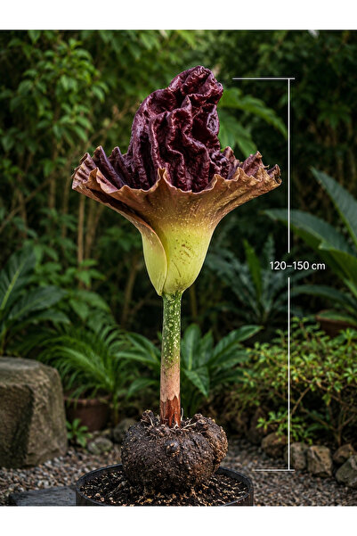ATLANTE CACTUS Amorphophallus paeoniifolius - Dev yapraklı muhteşem çiçekli e...