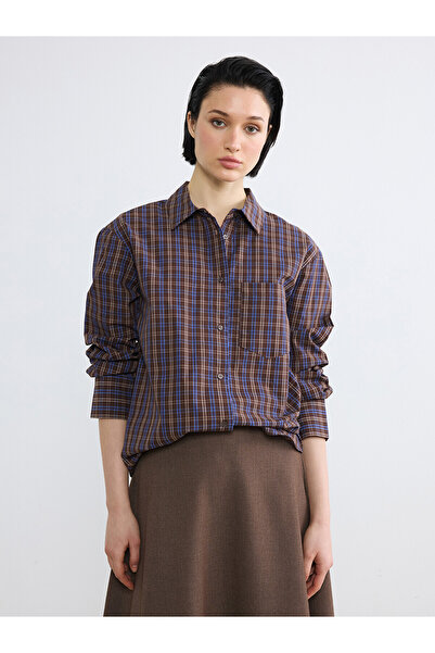 LC Waikiki Nevavm Plaid Gabardine Women's Shirt with a Difference