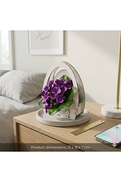 OEM Handmade Ikebana Floral Arrangement, Artificial Flower Wooden Box Table C...