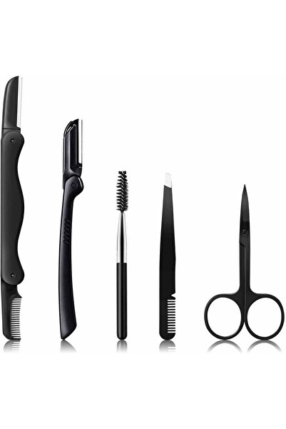 Arabest 5-in-1 Eyebrow Trimming Kit,Dual Design Scissors,Sharp Precision Blad...