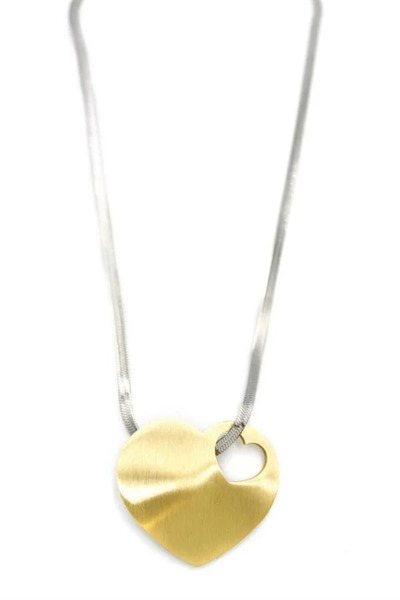 Marsilyan Nvdn- Ieg - Heart Necklace - Gold Iegrs-Nvdn1