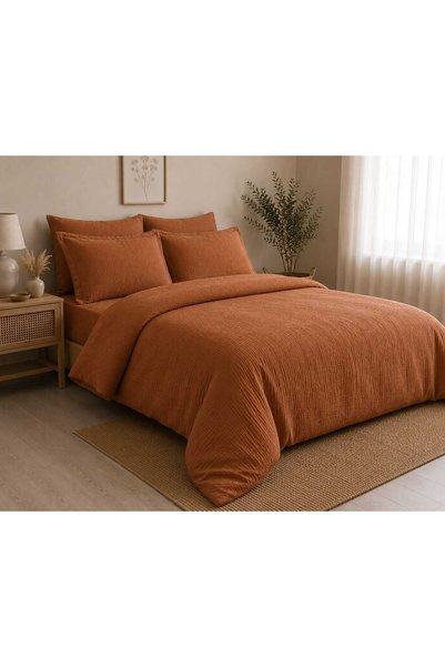GİNETEKS Double Organic Muslin Bedding Set 160X200 Fitted Sheet