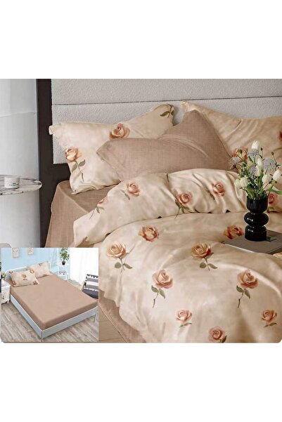 NufJoy Double Bed Linen Top Bottom Set Fine Thick 6 Pieces, Stretchy Sheet 16...