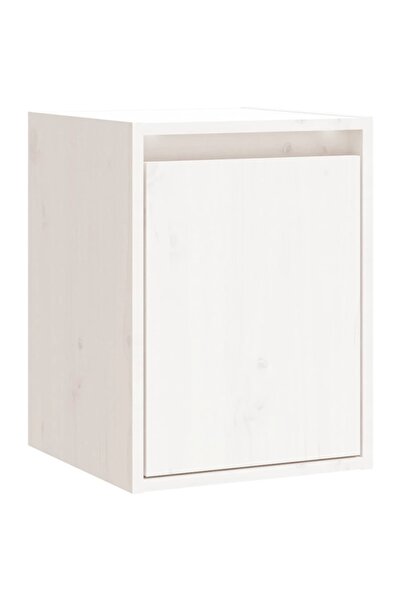 vidaxl Dulap de perete, alb, 30x30x40 cm, lemn masiv de pin