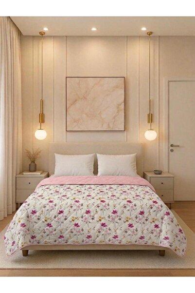 meressa home Quilted Cotton Bedspread Double Pike & Blanket & Thin Quilt