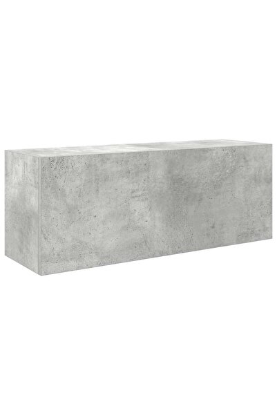 vidaxl Dulap perete baie, gri beton, 80x25x30 cm, lemn prelucrat