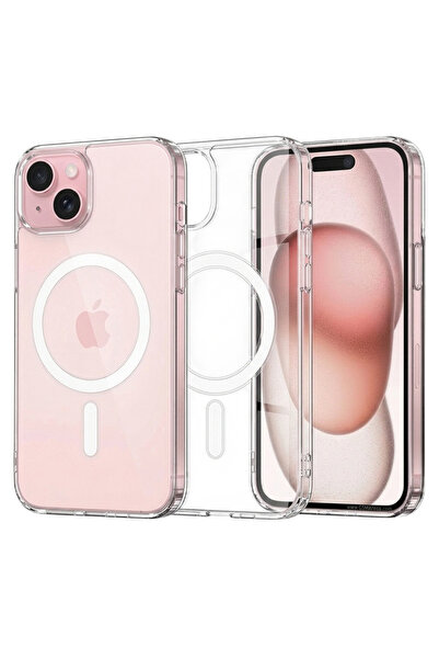 Techsuit Husa pentru iPhone 15, MagSafe Pro, protectie antisoc, transparenta