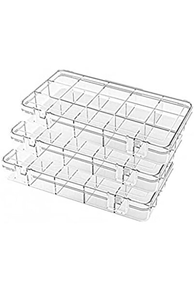 Yıldızan Terra Organik 15 Compartment Adjustable Organizer Plastic Box Set of...