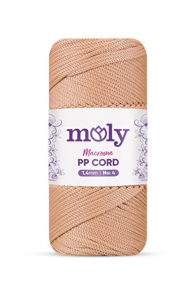 Moly Pp Cord No:4 Polyester Makrome Ip |Col. No: 032 - Bej | 4mm 200gr