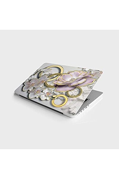 Yıldızan Terra Organik Laptop Notebook Pc Covering Sticker Embossed Flower Te...