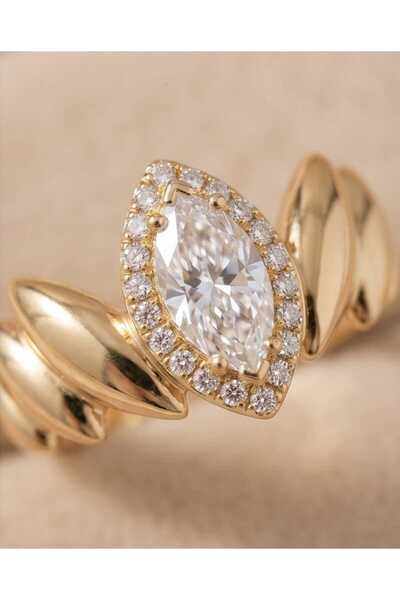 XUPING JEWELRY خاتم من الزركون بتفاصيل هندسية