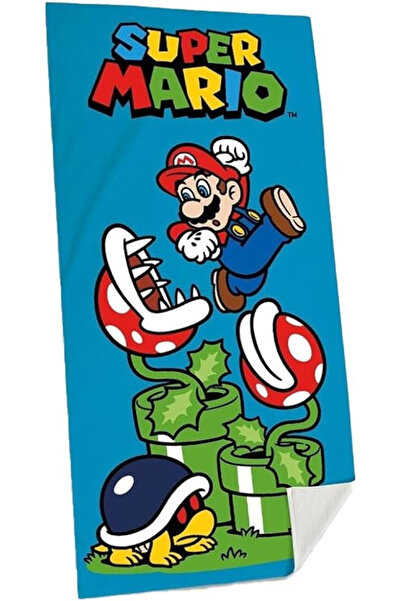 Super mario Cotton Towel, 140x70cm Blue