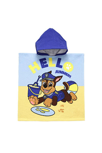 PAW PATROL Prosop tip poncho din poliester, 55x110 cm, albastru