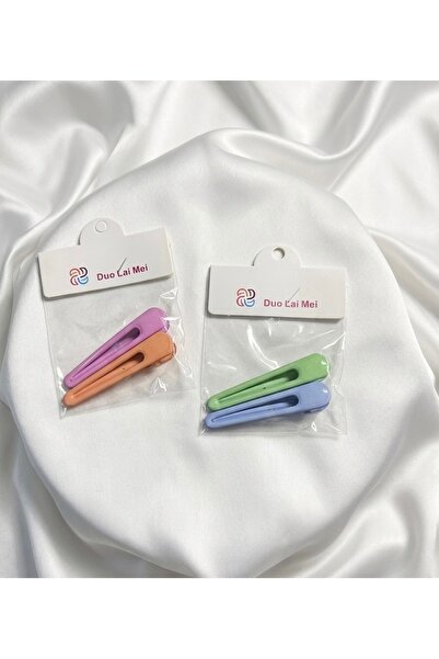 Mila TakMila Pastel Renkli Metal Saç Tokası Seti - 2'li Paket (Mat Renkler) -...