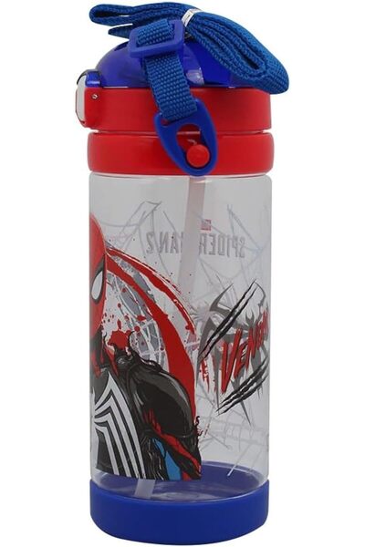 Generic Spider-Man 2 Swing Into Hydration Square Water Bottle for Kids with S...