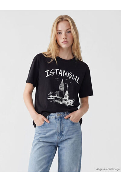 LC Waikiki Istanbul Printed 100% Cotton Women's T-Shirt