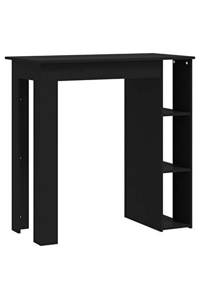 vidaxl Masă de bar cu raft, negru, 102x50x103,5 cm, PAL
