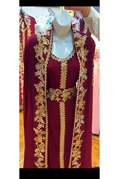 MODA Local Women's Belted Wedding Kaftan Evening Dress 2-Piece Set