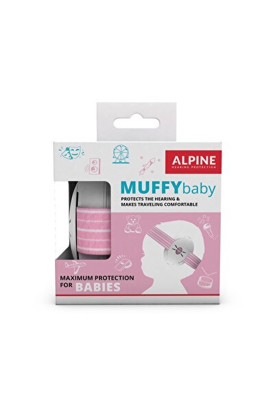 Alpine Наушници за бебета, осигуряват защита на слуха, SNR 23, розови, Muffy ...