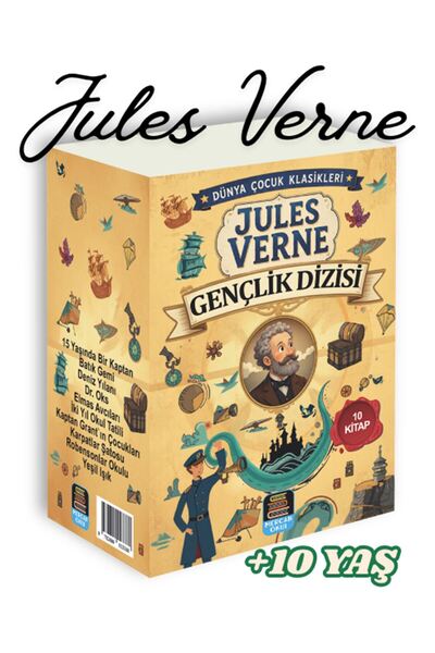 Mercan Okul Yayınları Jules Verne Gençlik Dizisi (10 Kitap) +10 Yaş, 4-5-6-7 ...