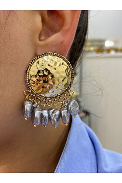 LUMI TAKI-SAAT Beaded Vintage Plate Dangle Earrings