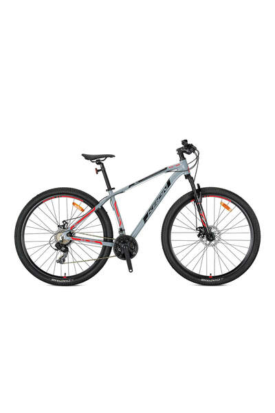 Kron XC 75 27.5 JANT MTB - 15' - 21 Vites - V.Brake - Nardo Gri/Siyah-Kırmızı