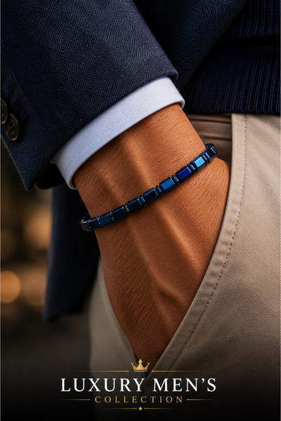 Jack Ferrero Luxury men's collection natural stone bracelet