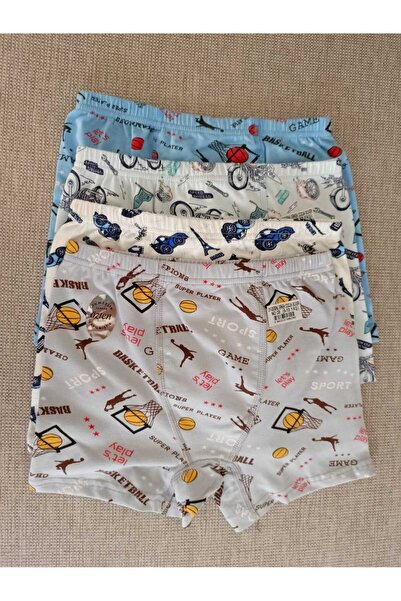 4lü erkek çocuk 9-10 yaş pamuklu boxer