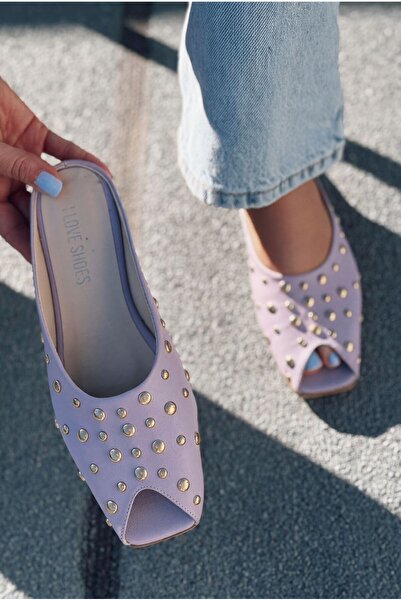 I Love Shoes Mystera Lilac Matte Leather Women's Slippers