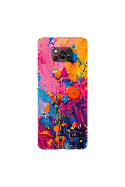 PPKin Poco X3 Nfc Compatible Graffiti 3 Design Transparent Case