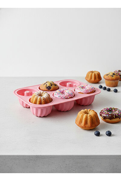 Stork 6-Piece Silicone Muffin and Cupcake Mold - Non-Stick One-Piece Flexible...