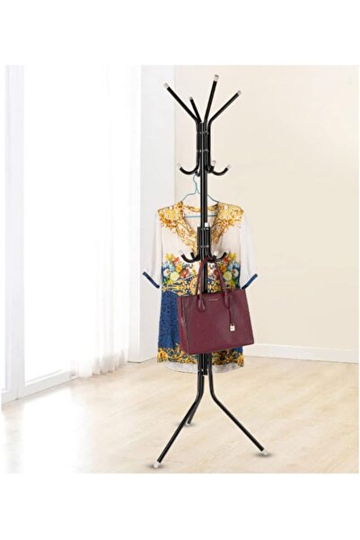 Arabest Standing Metal Coat Rack,3 Tiers,12 Hooks,Hat Hanger,Umbrella Tree St...