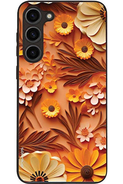 Other Θήκη Sonique Σειράς 3D Λουλουδιών για Samsung Galaxy S23 Plus Πορτοκαλί