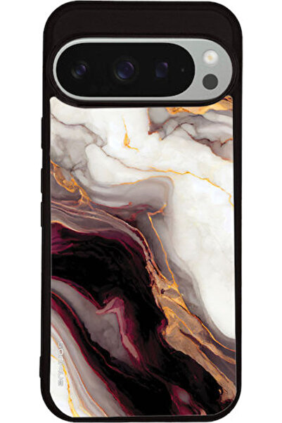 Other Θήκη Sonique Σειράς Marble για Google Pixel 9 Pro 5G Μπορντό